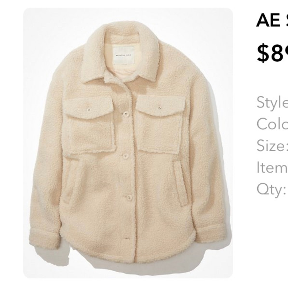 American eagle oversized Sherpa Jacket